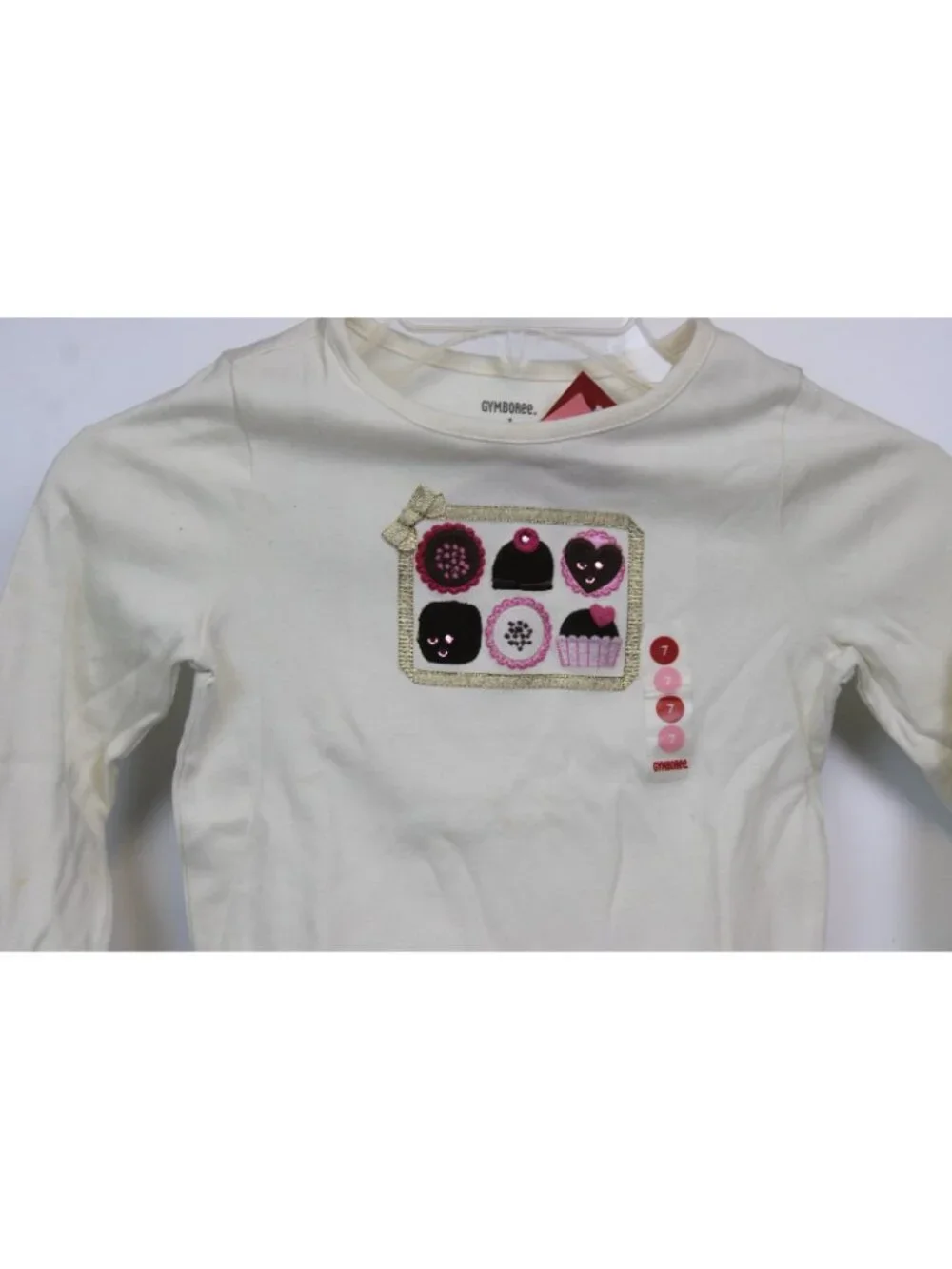 2008 Gymboree Sweeter Than Chocolate Box of Bonbon Shirt White L/S Ribbon